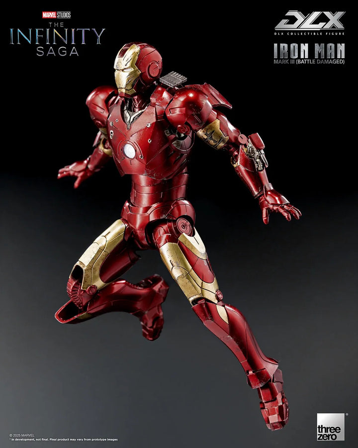 DLX Iron Man Mark 3 (Battle Damaged) – Threezero – ActionFigure Brasil