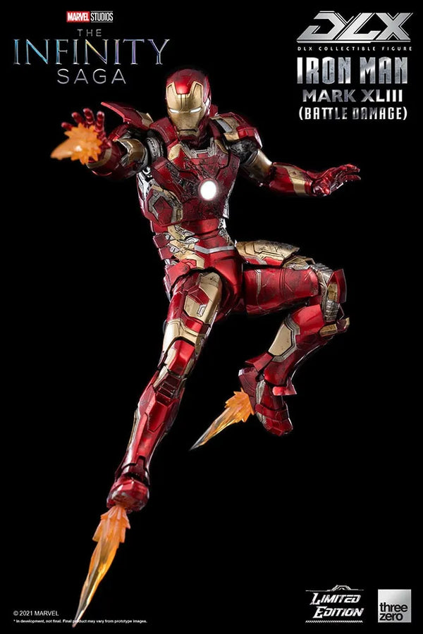DLX Iron Man Mark 43 (Battle Damage) – Threezero – ActionFigure Brasil