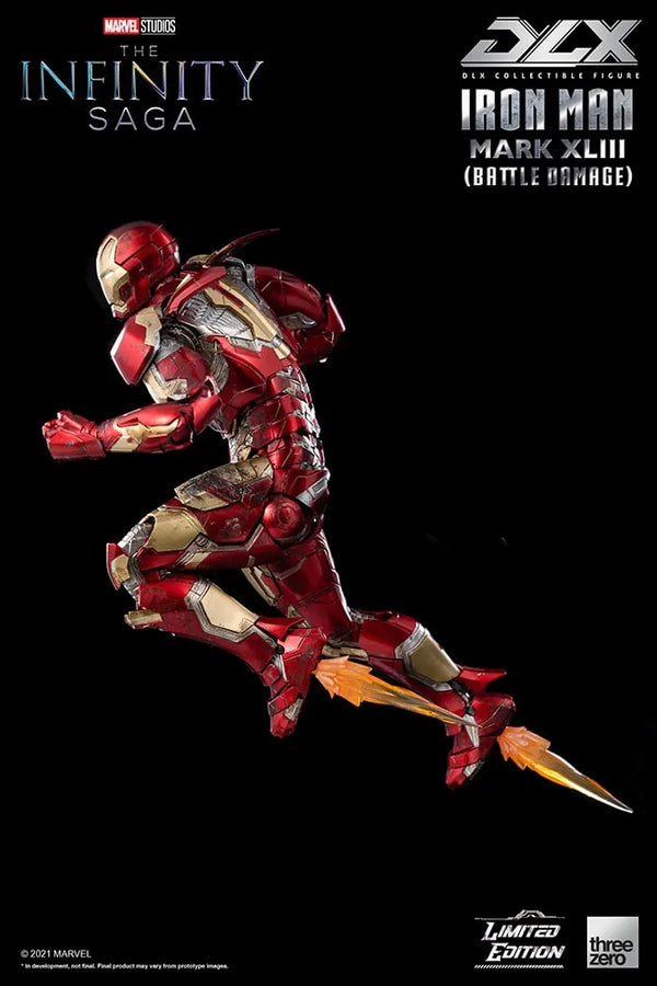 DLX Iron Man Mark 43 (Battle Damage) – Threezero – ActionFigure Brasil