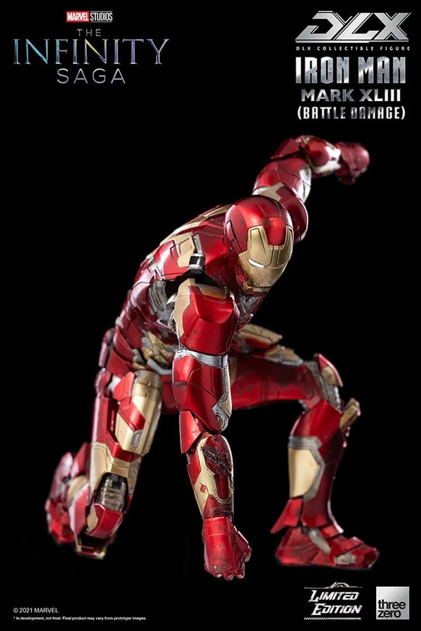 DLX Iron Man Mark 43 (Battle Damage) – Threezero – ActionFigure Brasil