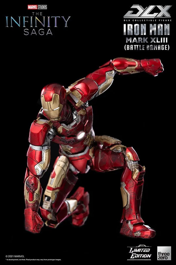 DLX Iron Man Mark 43 (Battle Damage) – Threezero – ActionFigure Brasil