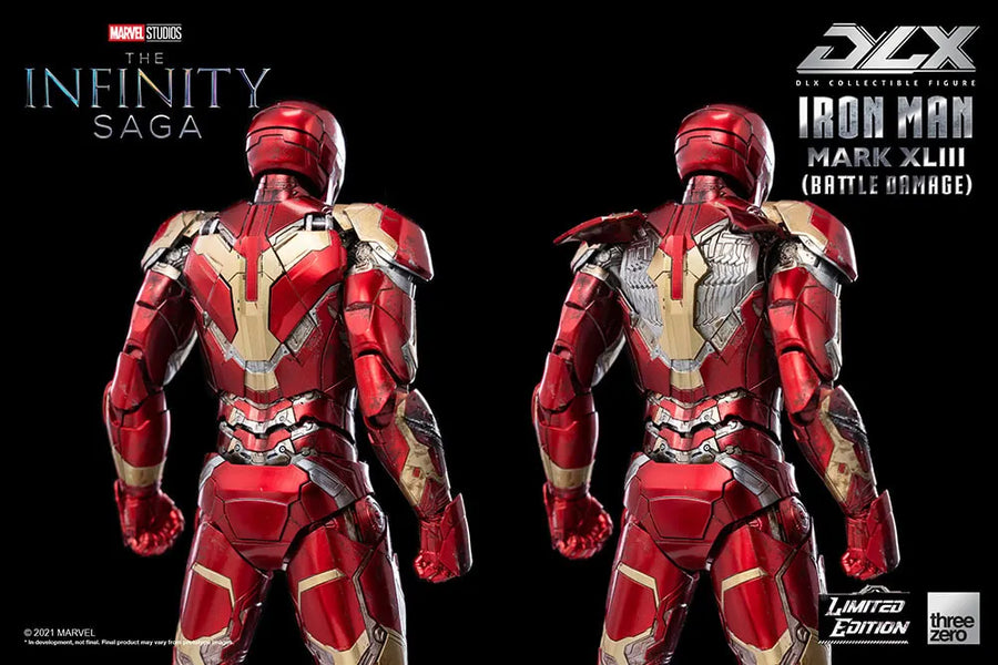 DLX Iron Man Mark 43 (Battle Damage) – Threezero – ActionFigure Brasil
