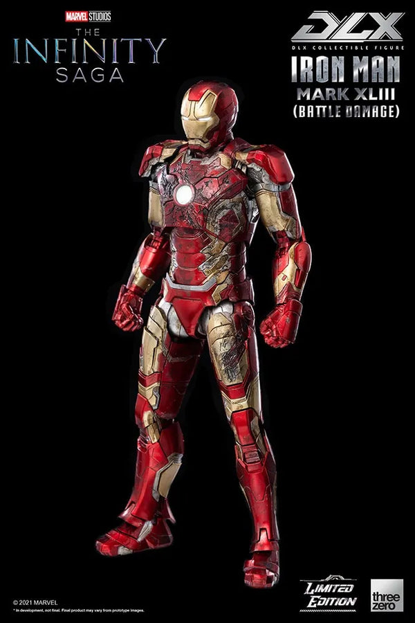 DLX Iron Man Mark 43 (Battle Damage) – Threezero – ActionFigure Brasil