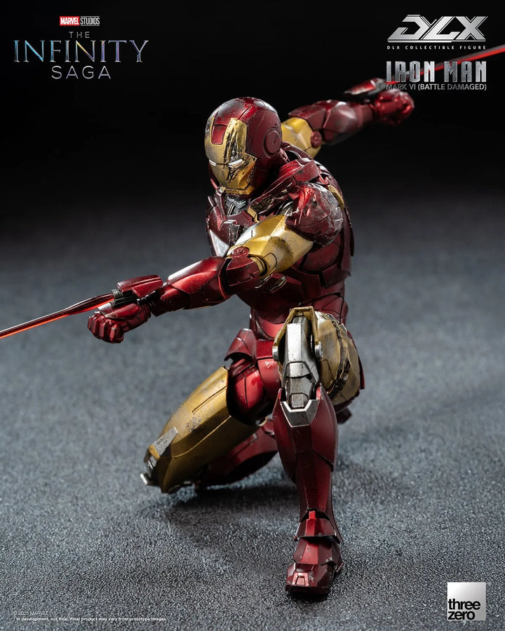 DLX Iron Man Mark 6 (Battle Damaged) – Threezero – ActionFigure Brasil
