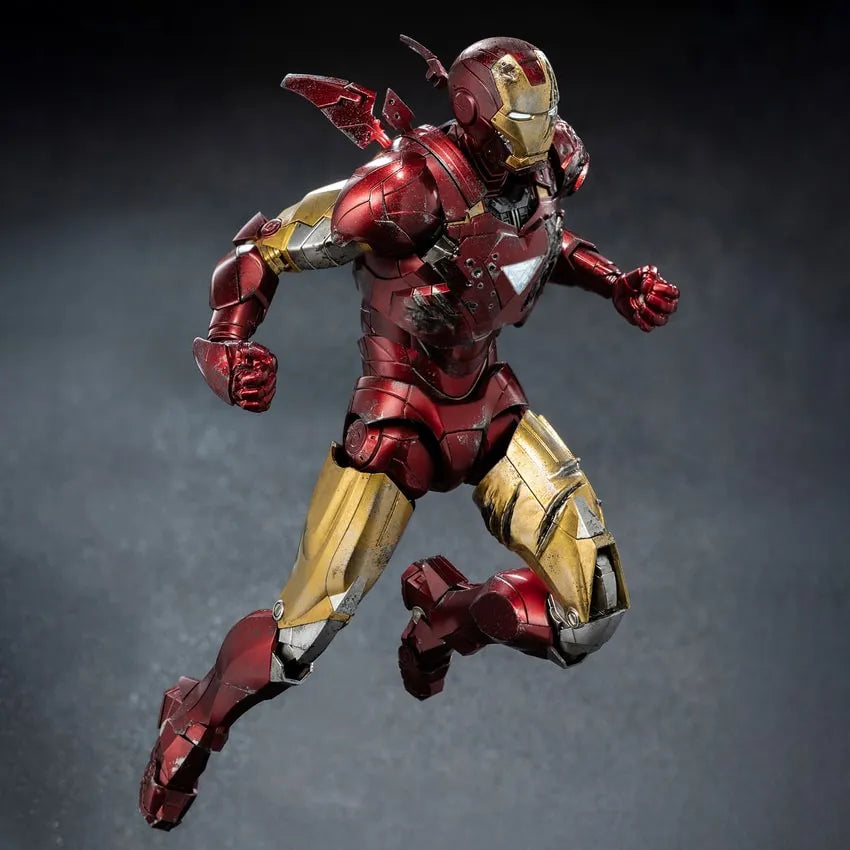 DLX Iron Man Mark 6 (Battle Damaged) – Threezero – ActionFigure Brasil