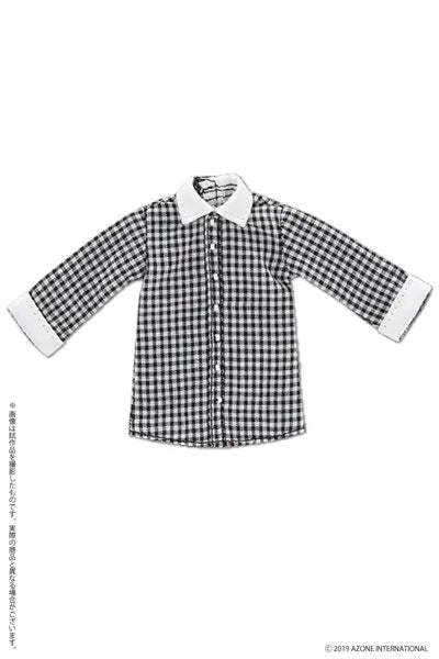 Doll Clothes - Picconeemo Costume - Long Shirt - 1/12 - Black Gingham x White (Azone)ㅤ – Azone International – ActionFigureBrasil
