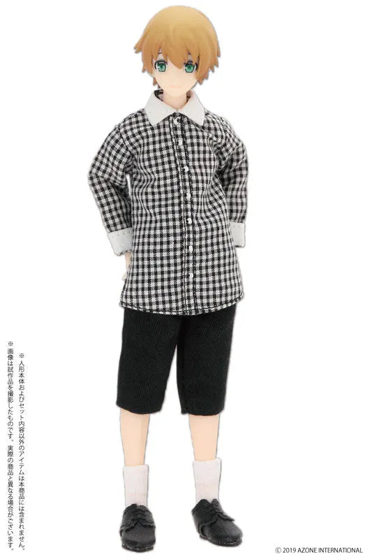 Doll Clothes - Picconeemo Costume - Long Shirt - 1/12 - Black Gingham x White (Azone)ㅤ – Azone International – ActionFigureBrasil