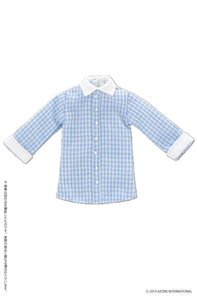 Doll Clothes - Picconeemo Costume - Long Shirt - 1/12 - Sax Gingham x White (Azone)ㅤ – Azone International – ActionFigureBrasil