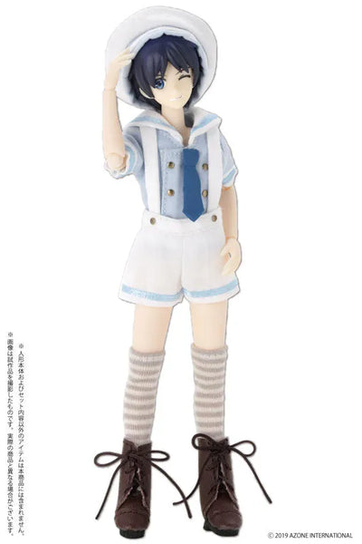 Doll Clothes - Picconeemo Costume - Marine Overall Shorts Set - 1/12 - Light Blue x White (Azone)ㅤ – Azone International – ActionFigureBrasil