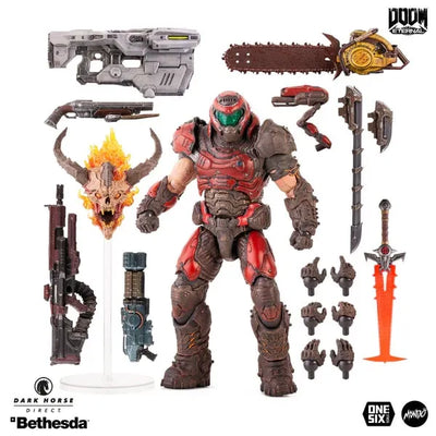 Doom Slayer (Mondo Crimson Variant) - LIMITED EDITION: 666 – Dark Horse Comics – ActionFigure Brasil — ângulo diferente