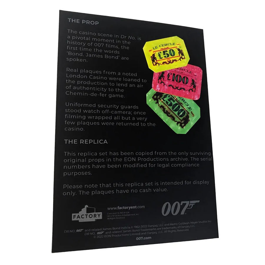 Dr. No Casino Plaques - LIMITED EDITION – Factory Entertainment – ActionFigure Brasil