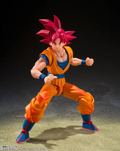 Dragon Ball Super - Son Goku SSJ God - S.H.Figuarts - God Aura (Bandai Spirits)ㅤ – Bandai Spirits – ActionFigureBrasil — com base expositora