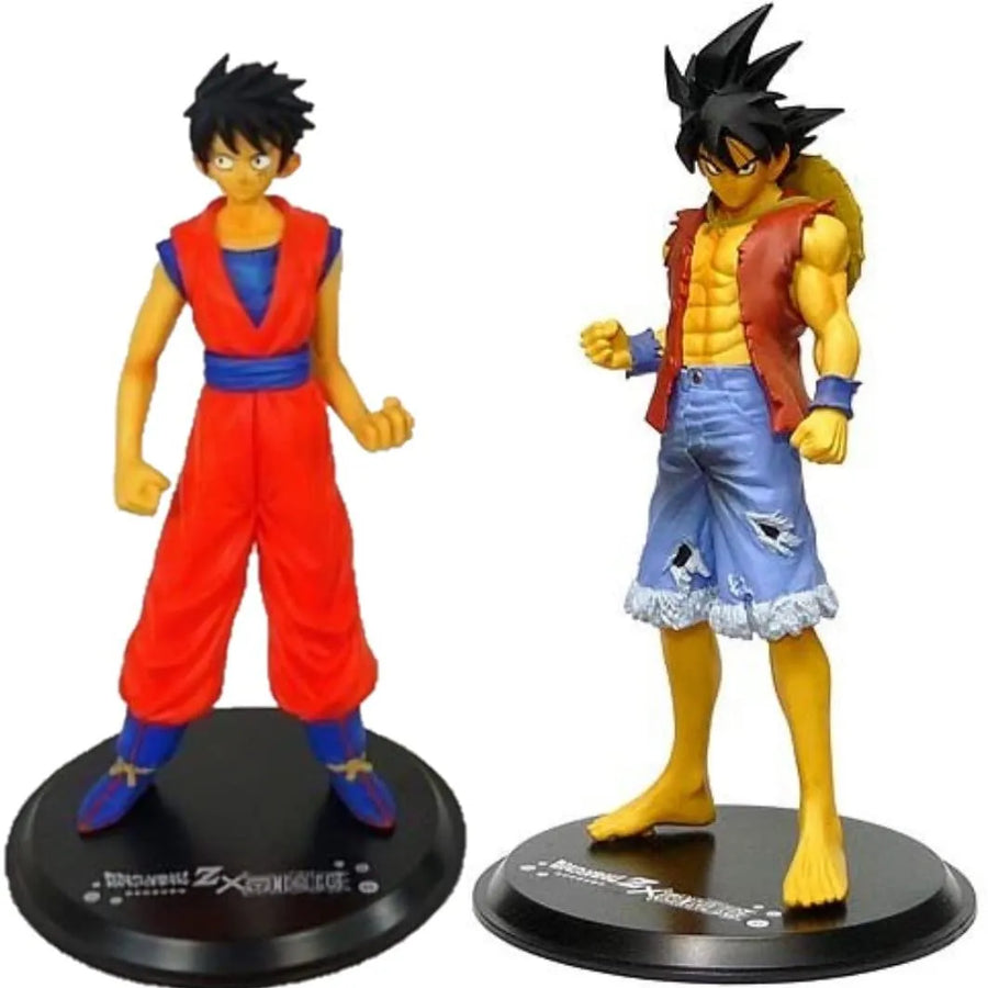 Dragon Ball Z - One Piece - Son Goku - Monkey D. Luffy - DX Assemblage Figure - Shounen Jump 40th Anniversary Dragon Ball Z x One Piece - Luffy Style - Goku Style - Set (Banpresto)ㅤ – Banpresto – ActionFigureBrasil