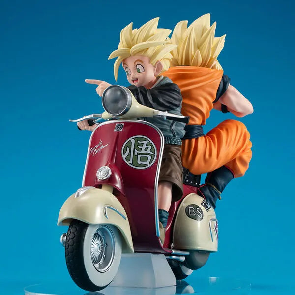 Dragon Ball Z - Son Gohan SSJ - Son Goku SSJ - Desktop Real McCoy EX - & Bike (MegaHouse) [Shop Exclusive]ㅤ – MegaHouse – ActionFigureBrasil