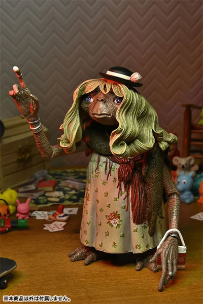 E.T. / E.T. 40th Anniversary Ultimate Action Figure Dress-up verㅤ – NECA – ActionFigureBrasil — com base expositora