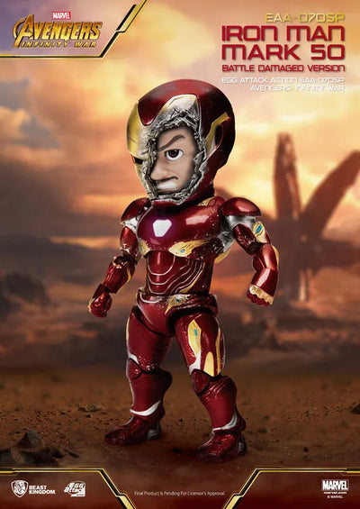 Egg Attack Action Avengers: Infinity War Iron Man Mark. 50 Battle Damage Ver.ㅤ – Beast Kingdom – ActionFigureBrasil