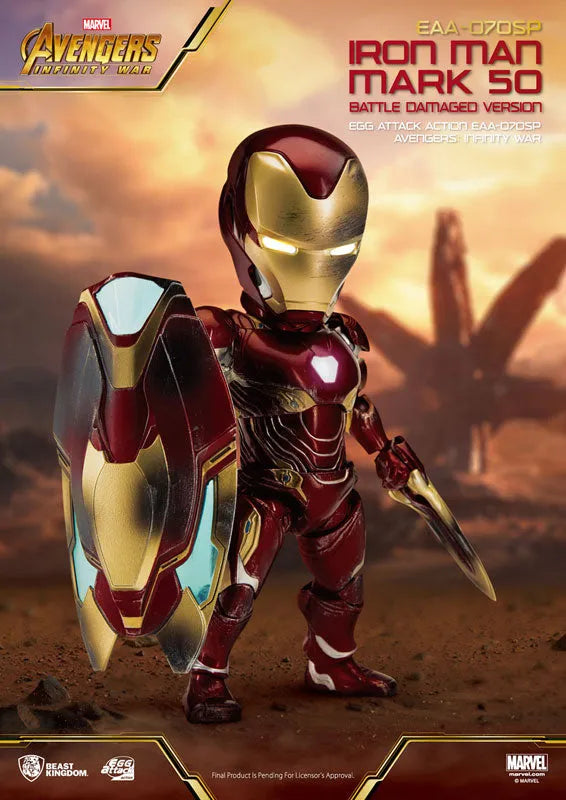 Egg Attack Action Avengers: Infinity War Iron Man Mark. 50 Battle Damage Ver.ㅤ – Beast Kingdom – ActionFigureBrasil