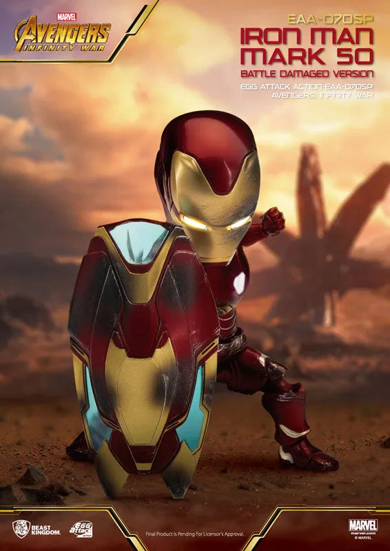 Egg Attack Action Avengers: Infinity War Iron Man Mark. 50 Battle Damage Ver.ㅤ – Beast Kingdom – ActionFigureBrasil