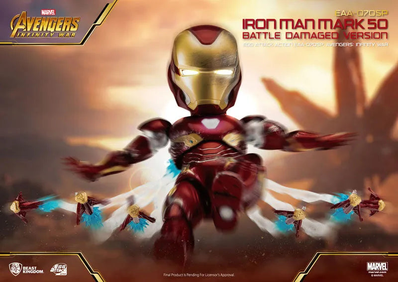 Egg Attack Action Avengers: Infinity War Iron Man Mark. 50 Battle Damage Ver.ㅤ – Beast Kingdom – ActionFigureBrasil