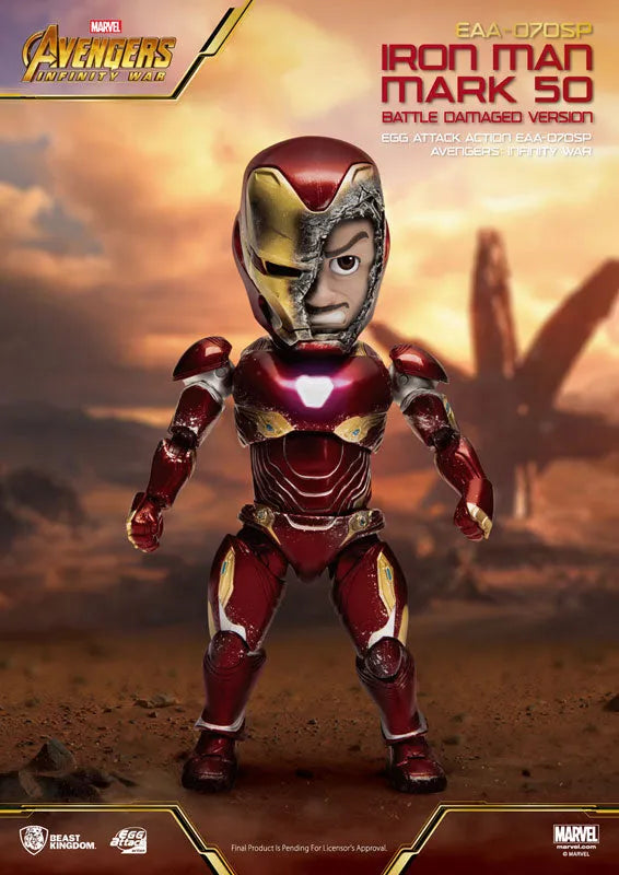 Egg Attack Action Avengers: Infinity War Iron Man Mark. 50 Battle Damage Ver.ㅤ – Beast Kingdom – ActionFigureBrasil