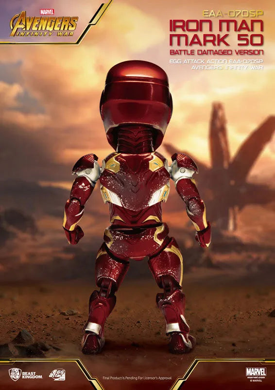 Egg Attack Action Avengers: Infinity War Iron Man Mark. 50 Battle Damage Ver.ㅤ – Beast Kingdom – ActionFigureBrasil