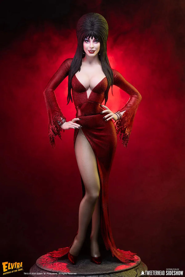 Elvira: Mistress of the Dark (Red Glitter Dress Variant) - LIMITED EDITION: 700 (Red - Variant) – Tweeterhead – ActionFigure Brasil