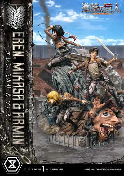Eren, Mikasa & Armin (Regular Version) TV animation Attack on Titan – Prime1Studio – ActionFigure Brasil