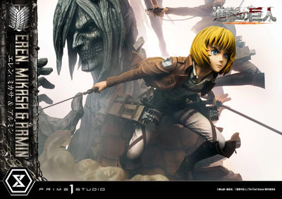 Eren, Mikasa & Armin (Regular Version) TV animation Attack on Titan – Prime1Studio – ActionFigure Brasil