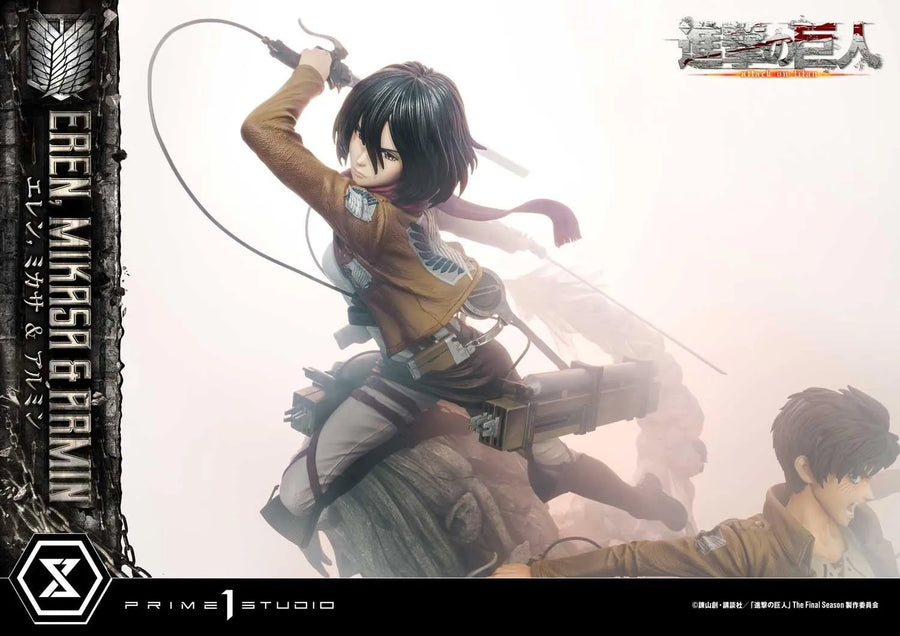 Eren, Mikasa & Armin (Regular Version) TV animation Attack on Titan – Prime1Studio – ActionFigure Brasil