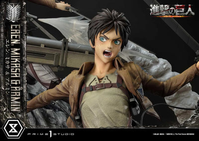 Eren, Mikasa & Armin (Regular Version) TV animation Attack on Titan – Prime1Studio – ActionFigure Brasil