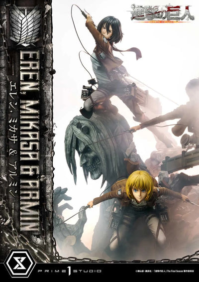 Eren, Mikasa & Armin (Regular Version) TV animation Attack on Titan – Prime1Studio – ActionFigure Brasil