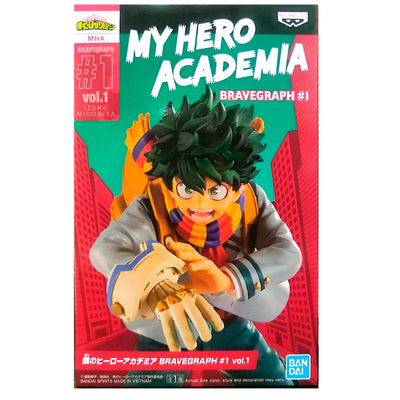 ESTÁTUA BANPRESTO MY HERO ACADEMIA BRAVEGRAPH VOL.1 - IZUKU MIDORIYA