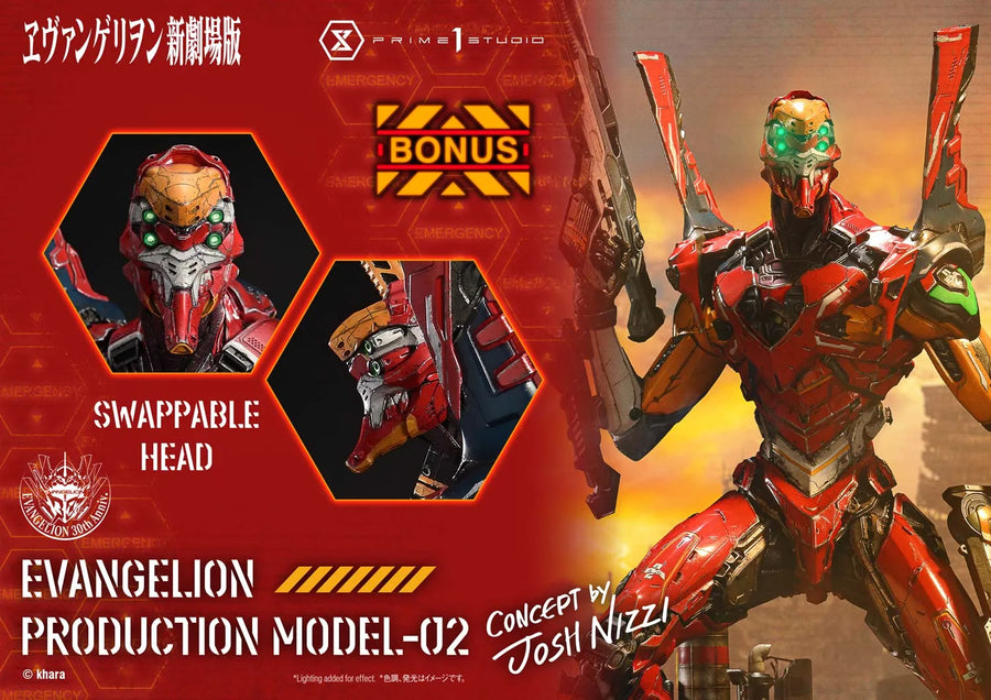 Evangelion Production Model-02 (Deluxe Bonus Version) Evangelion – Prime1Studio – ActionFigure Brasil