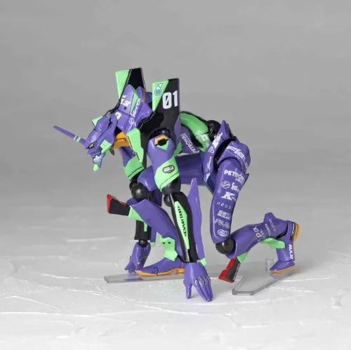 Evangelion Shin Gekijouban - EVA-01 - Revoltech - 100EX - Eva Racing 2012/ Evangelion RT EVA-01 Apple Shiden (Kaiyodo)ㅤ – Kaiyodo – ActionFigureBrasil