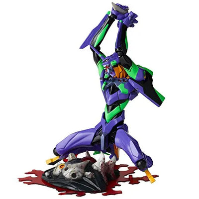 Evangelion Shin Gekijouban - EVA-01 - Sachiel - Evangelion Evolution EV-001 - Legacy of Revoltech LR-048 - Revoltech No.100 - 2018 Re-release (Kaiyodo)ㅤ – Kaiyodo – ActionFigureBrasil — ângulo diferente