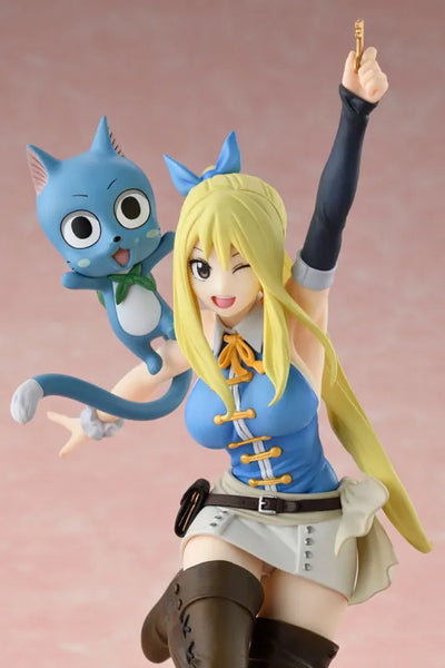 Fairy Tail - Happy - Lucy Heartfilia - 1/8 - Wink Ver. (Bell Fine)ㅤ – Bell Fine – ActionFigureBrasil — com base expositora
