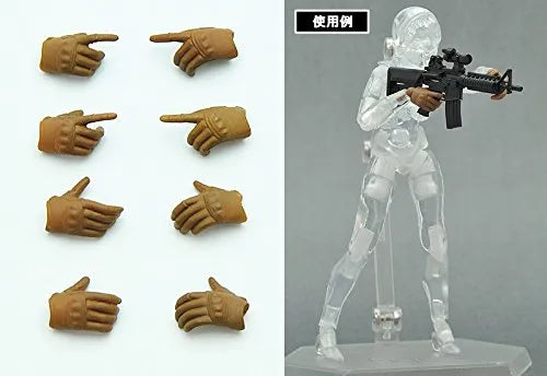 Figma - Little Armory #OP01 - Tactical Glove - 1/12 - Coyote Tan (Tomytec)ㅤ – Tomytec – ActionFigureBrasil