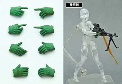Figma - Little Armory #OP02 - Tactical Glove - 1/12 - Foliage Green (Tomytec)ㅤ – Tomytec – ActionFigureBrasil — ângulo diferente