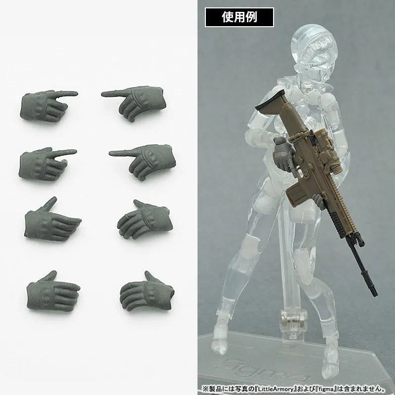 Figma - Little Armory OP05 Tactical Gloves - 1/12 - Mas Grey (Tomytec)ㅤ – Tomytec – ActionFigureBrasil