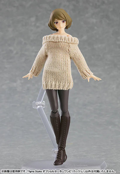 figma Styles Off-the-Shoulder Sweater Dress (Beige)ㅤ – Max Factory – ActionFigureBrasil