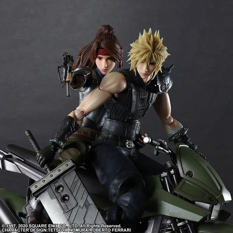 Final Fantasy VII Remake - Cloud Strife - Jessie Rasberry - Motorbike Set - Play Arts Kai (Square Enix)ㅤ – Square Enix – ActionFigureBrasil
