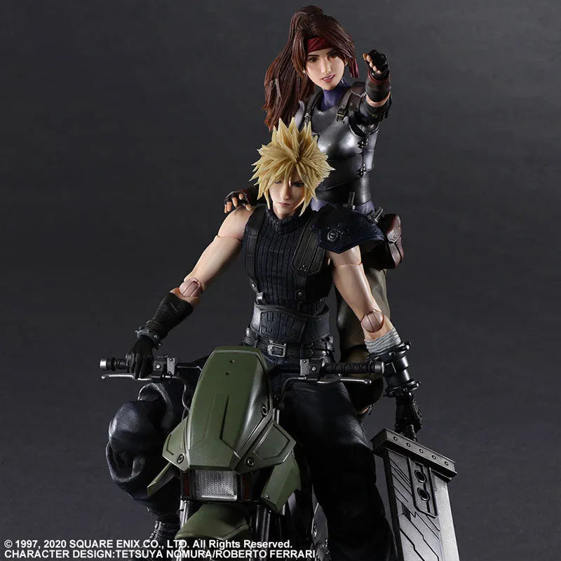 Final Fantasy VII Remake - Cloud Strife - Jessie Rasberry - Motorbike Set - Play Arts Kai (Square Enix)ㅤ – Square Enix – ActionFigureBrasil