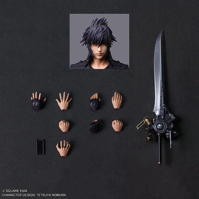 Final Fantasy XV - Noctis Lucis Caelum - Play Arts Shin (Square Enix)ㅤ – Square Enix – ActionFigureBrasil — com base expositora