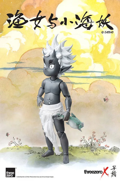 Fishergirl and Little Sea Elf – Threezero – ActionFigure Brasil — com base expositora