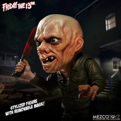 Friday the 13th - Jason Voorhees Stylized 6 Inch Action Figureㅤ – Mezco – ActionFigureBrasil — com base expositora