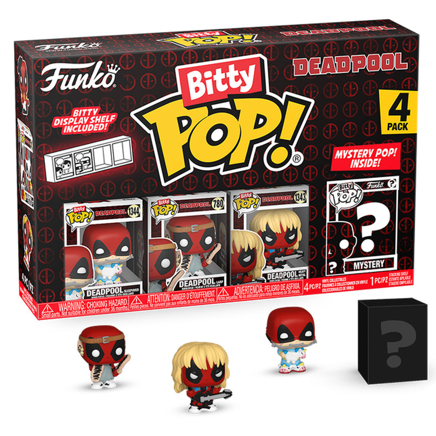 FUNKO BITTY POP MARVEL DEADPOOL SLEEPOVER 4-PACK (84962) BRINDE