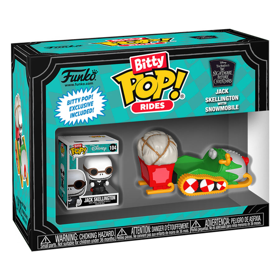 FUNKO BITTY POP! RIDES DISNEY THE NIGHT BEFORE CHRISTMAS - JACK SKELLINGTON WITH SNOWMOBILE (83624) BRINDE