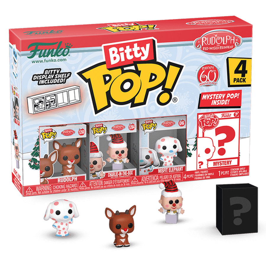 FUNKO BITTY POP RUDOLPH THE RED-NOSED REINDEER 4-PACK (81124) BRINDE