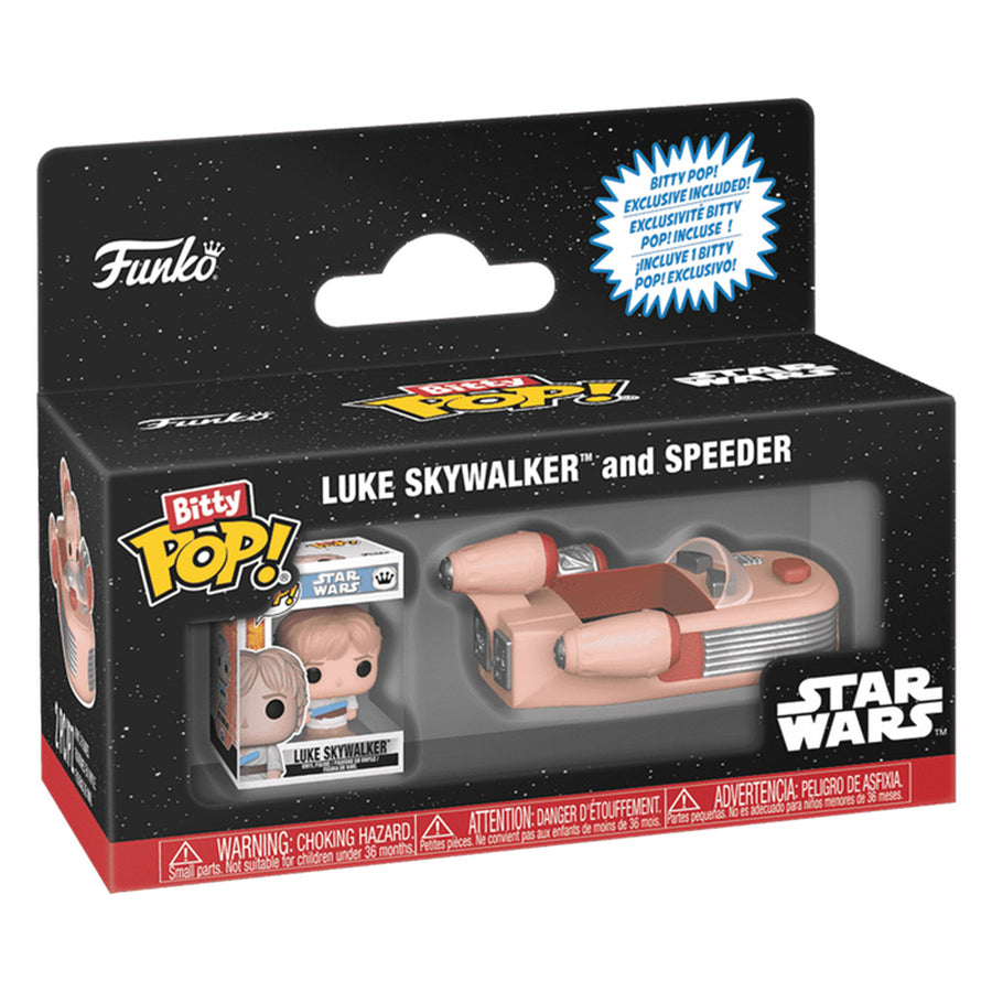 FUNKO BITTY POP STAR WARS - LUKE SKYWALKER AND SPEEDER (85519) BRINDE
