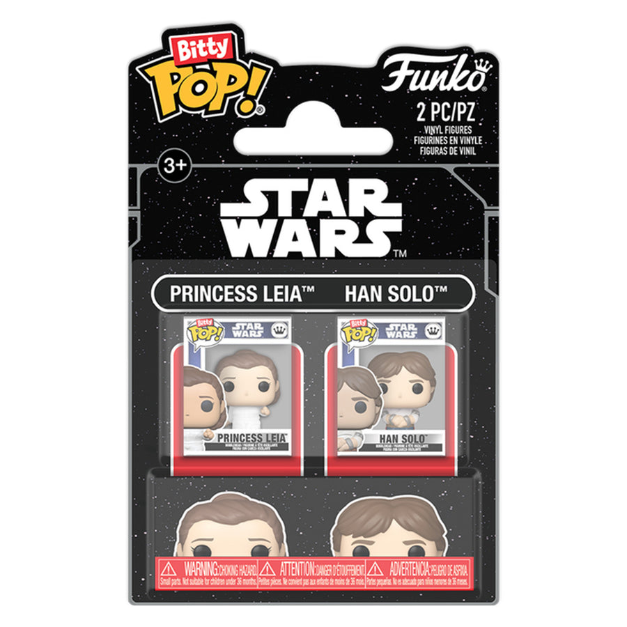FUNKO BITTY POP STAR WARS - PRINCESS LEIA & HAN SOLO 2-PACK (88942) BRINDE